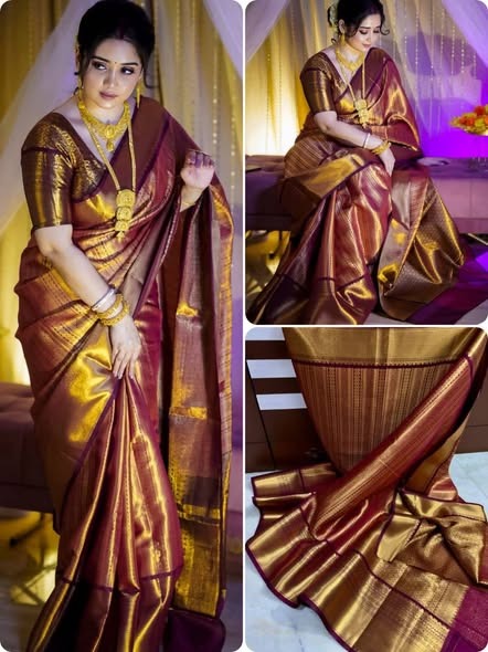 Benaroshi Katan Saree with blause pcs