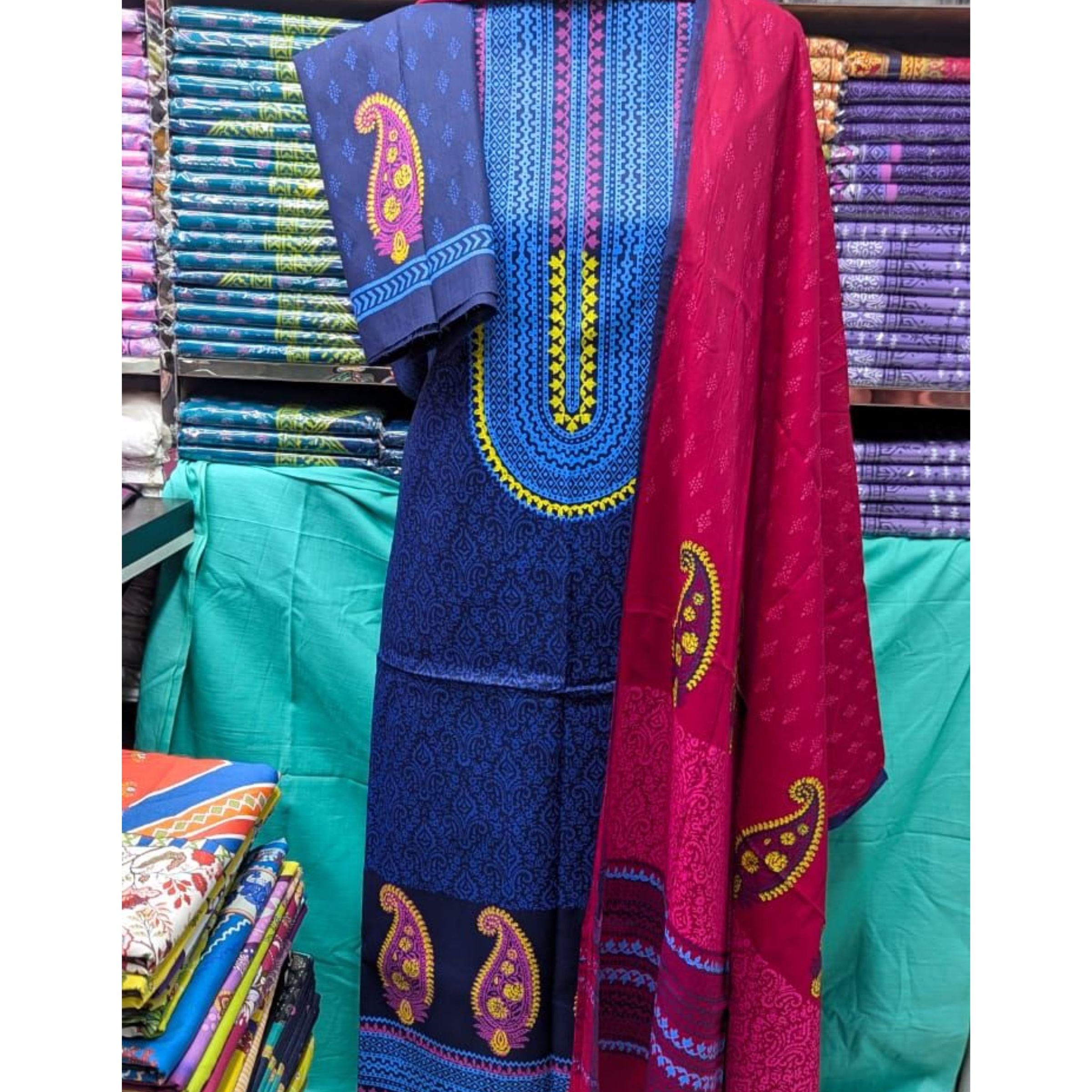 New Exclushive Collection High Qualitiey Cotton Printed Three Piece