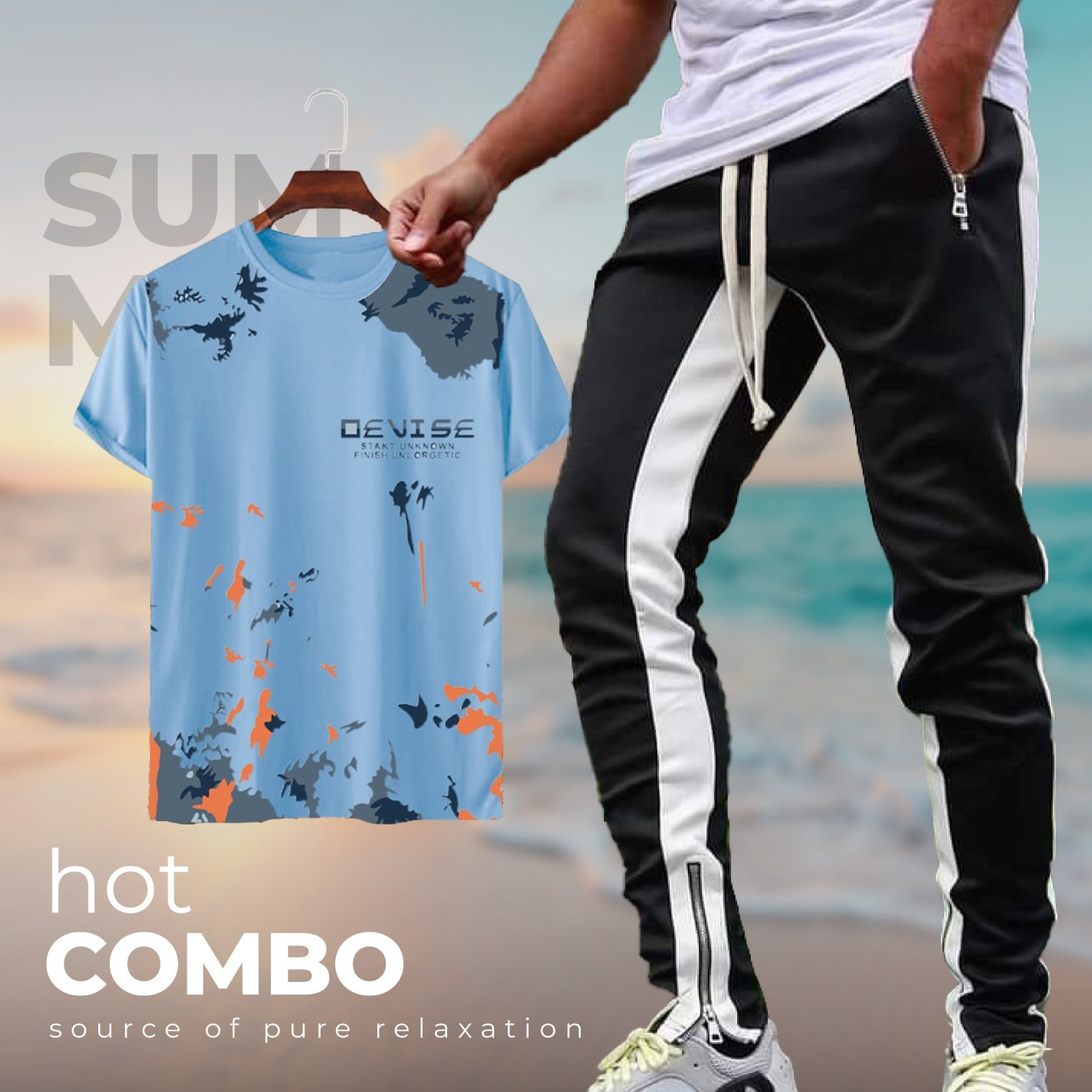 Stylish Sports T-Shirt & Trouser (2pc Set)