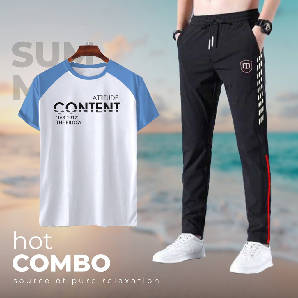 Men's Full Sleeve T-shirt & Trouser (2 Pcs)