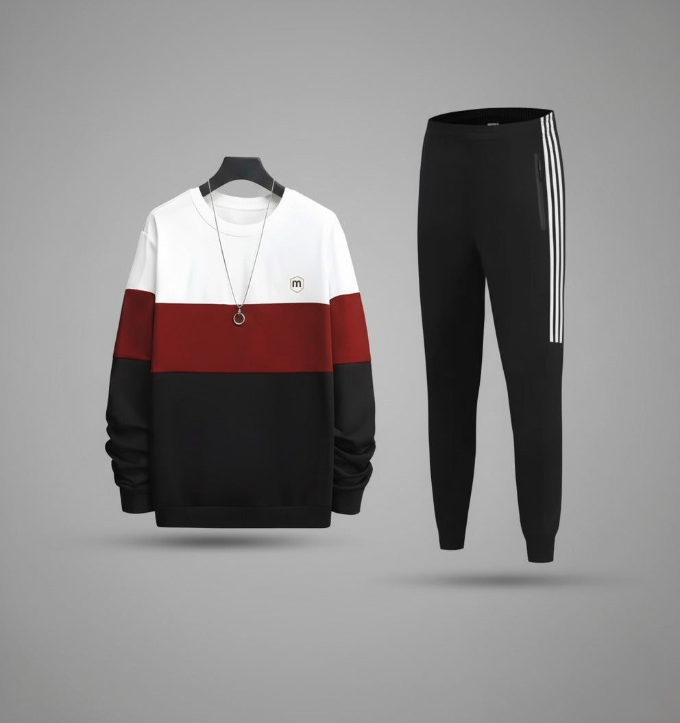 Men's Full Sleeve T-shirt & Trouser (2 Pcs)
