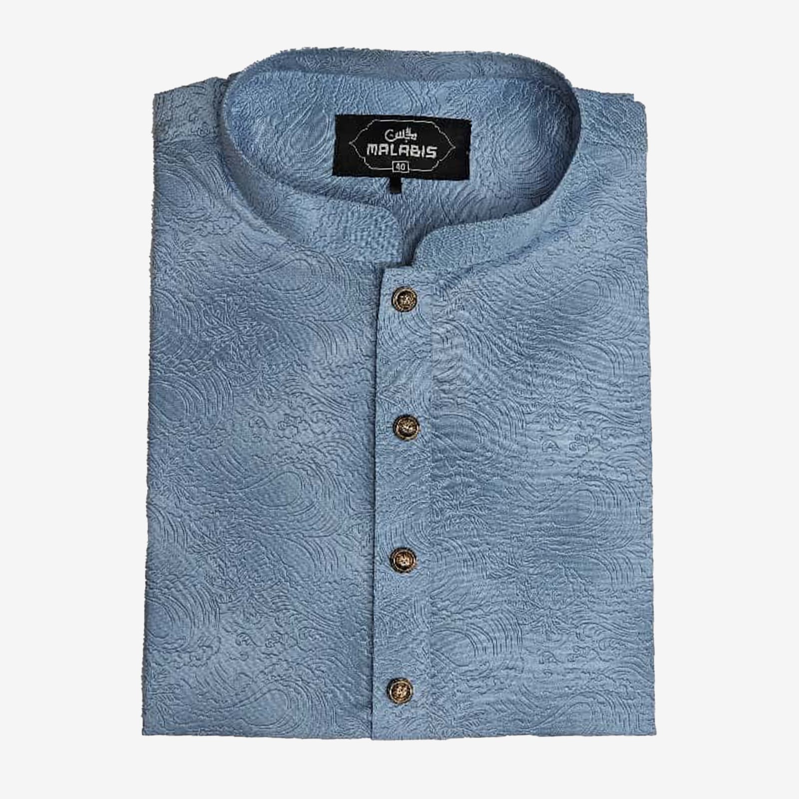 All over Print Cotton Panjabi ( Sky+blue)